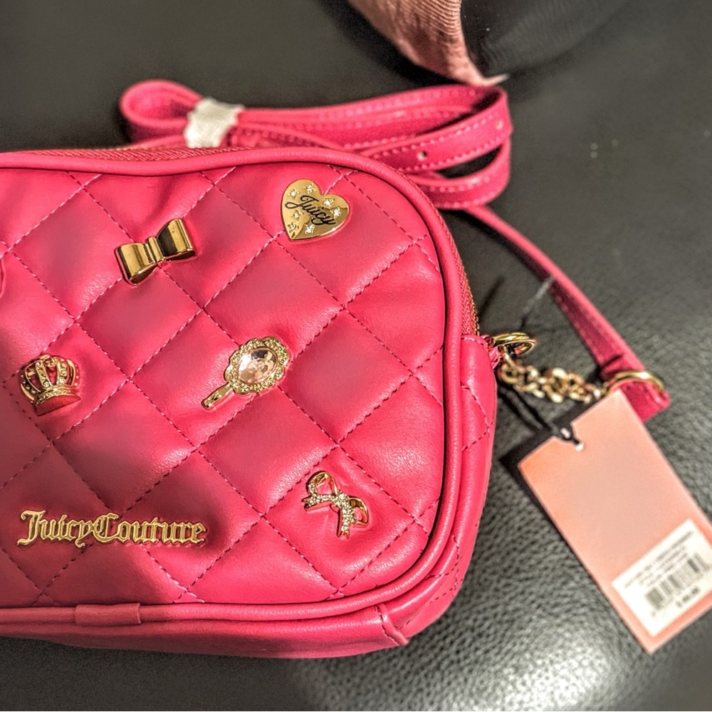 Juicy Couture Hot Pink Quilted Crossbody Bag